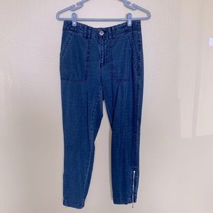 White House Black Market slim crop denim pants. Stretchy & very comfortable!